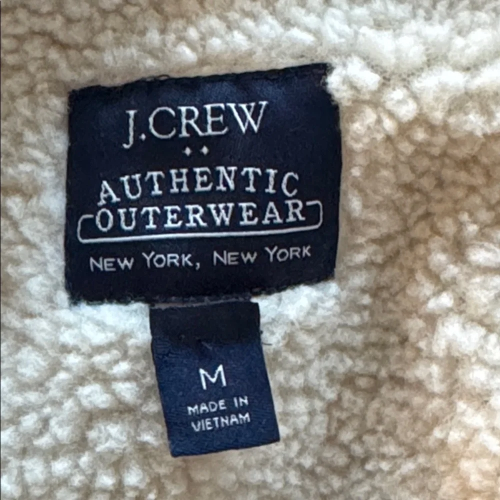 J. Crew‎ Cream Sherpa Jacket men’s size medium